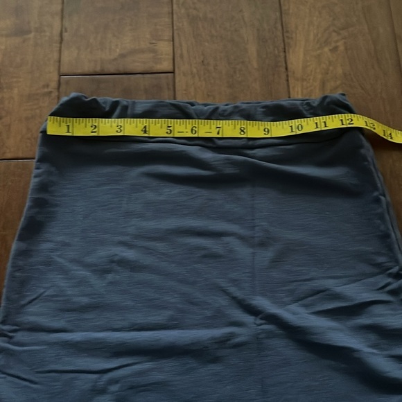 SUNDRY asymmetrical French terry pull on smokey violet casual skirt - Picture 4 of 9